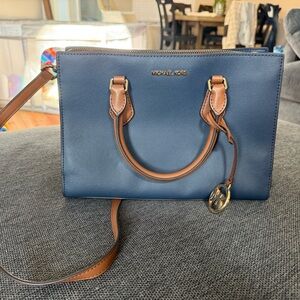 NEW Michael Kors Blue and Brown Women's Bag
